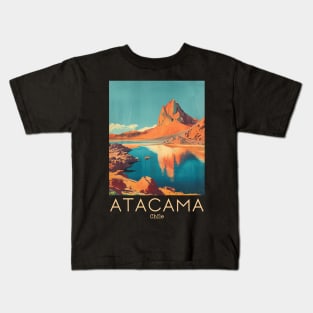 A Vintage Travel Illustration of Atacama Desert - Chile Kids T-Shirt